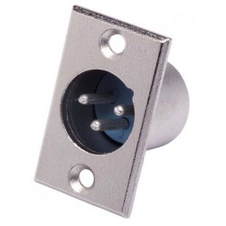 Plug Cannon | XLR Macho  Painel Metal 3 Polos
